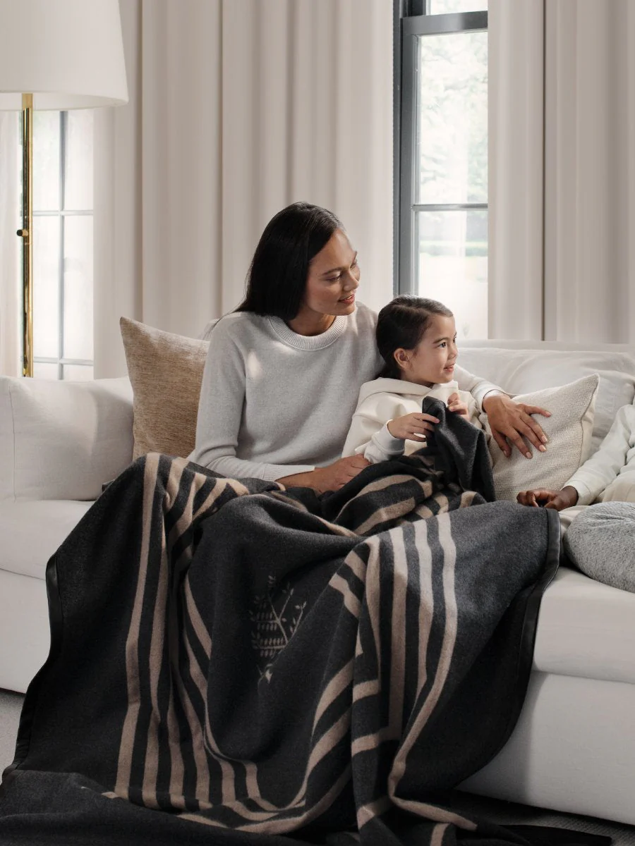 Leather Trim Throw - Image 6